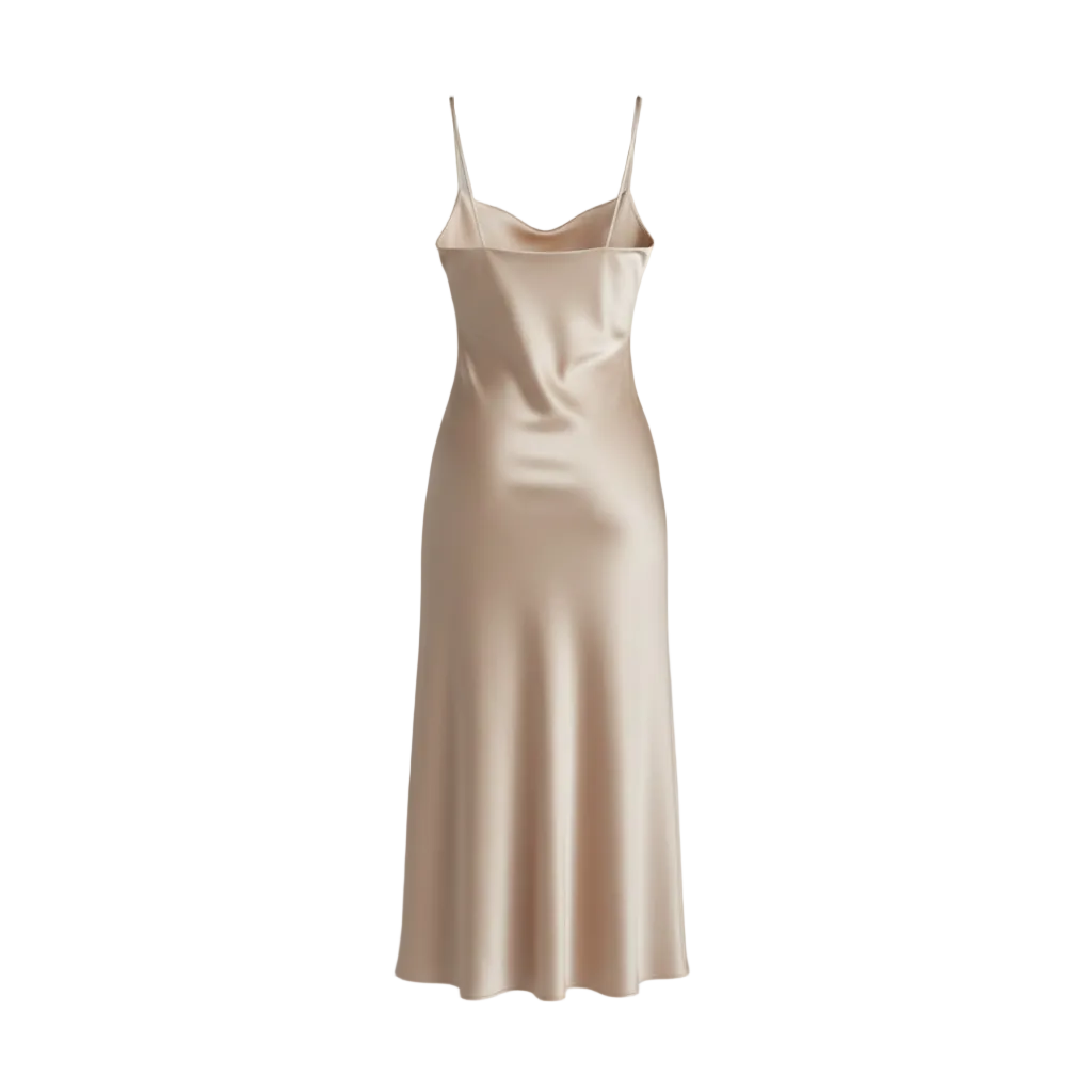 Women's Sleeveless Beige Midi Dress