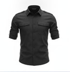 Men Black Utility Shirt