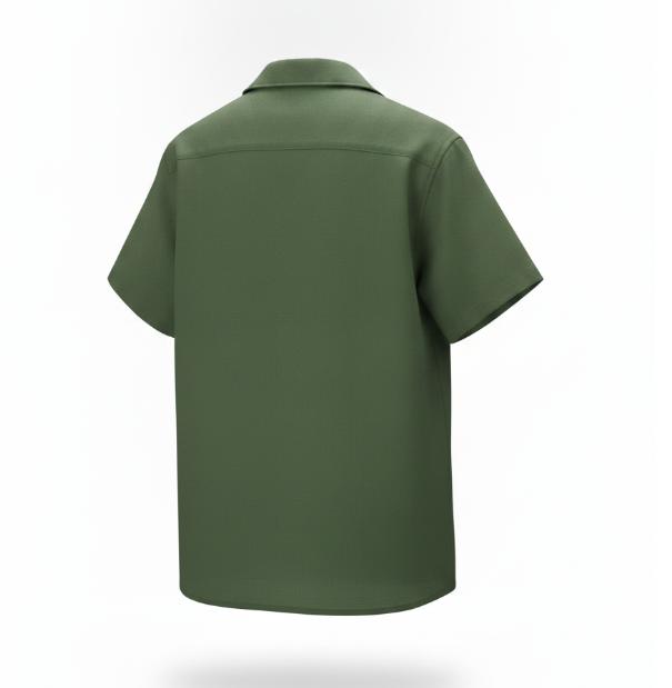 Men Green Cuban Camp Shirt