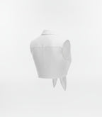 Women White Tie Front Shirt