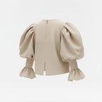 Women Beige Puff Sleeve Shirt