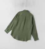 Women Green Button Up Shirt