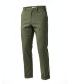 Men Green Cropped Tapered Pants