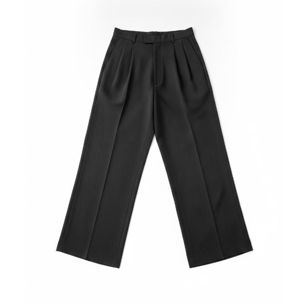 Men Black Pleated Breezy Pants